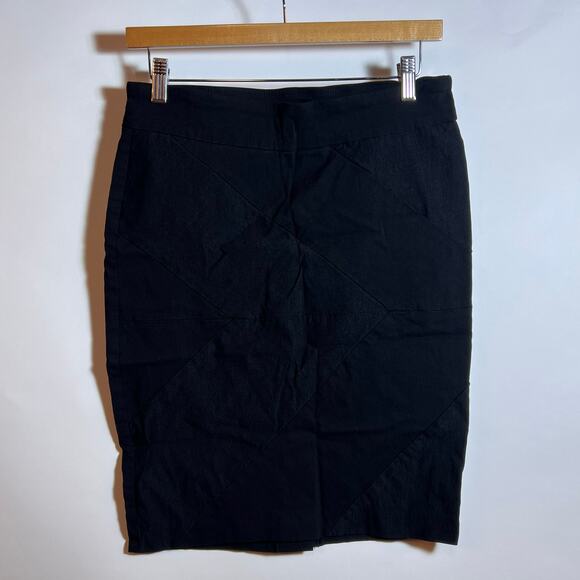 D.E.A. New York Black Midi Casual Office Siren Pencil Skirt Size 8 - Picture 1 of 5